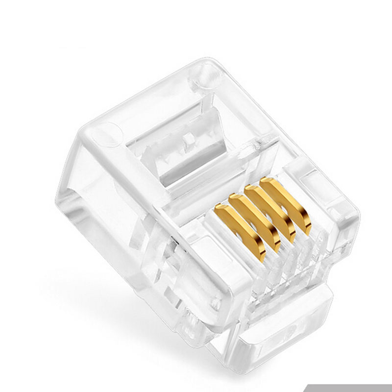 重庆水晶头批发 RJ11电话水晶头 语音通讯专用接头 工程专用